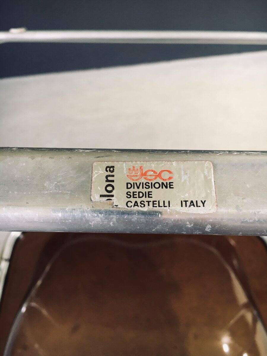 Mid-Century Modern Plona Chair by Giancarlo Piretti for Castelli, Italy, 1970s