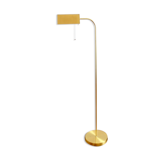Floor lamp / e-reader adjustable gilded brass vintage 1970s