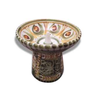 Candle is ceramic candle of quimper/Keraluc, André Horellou