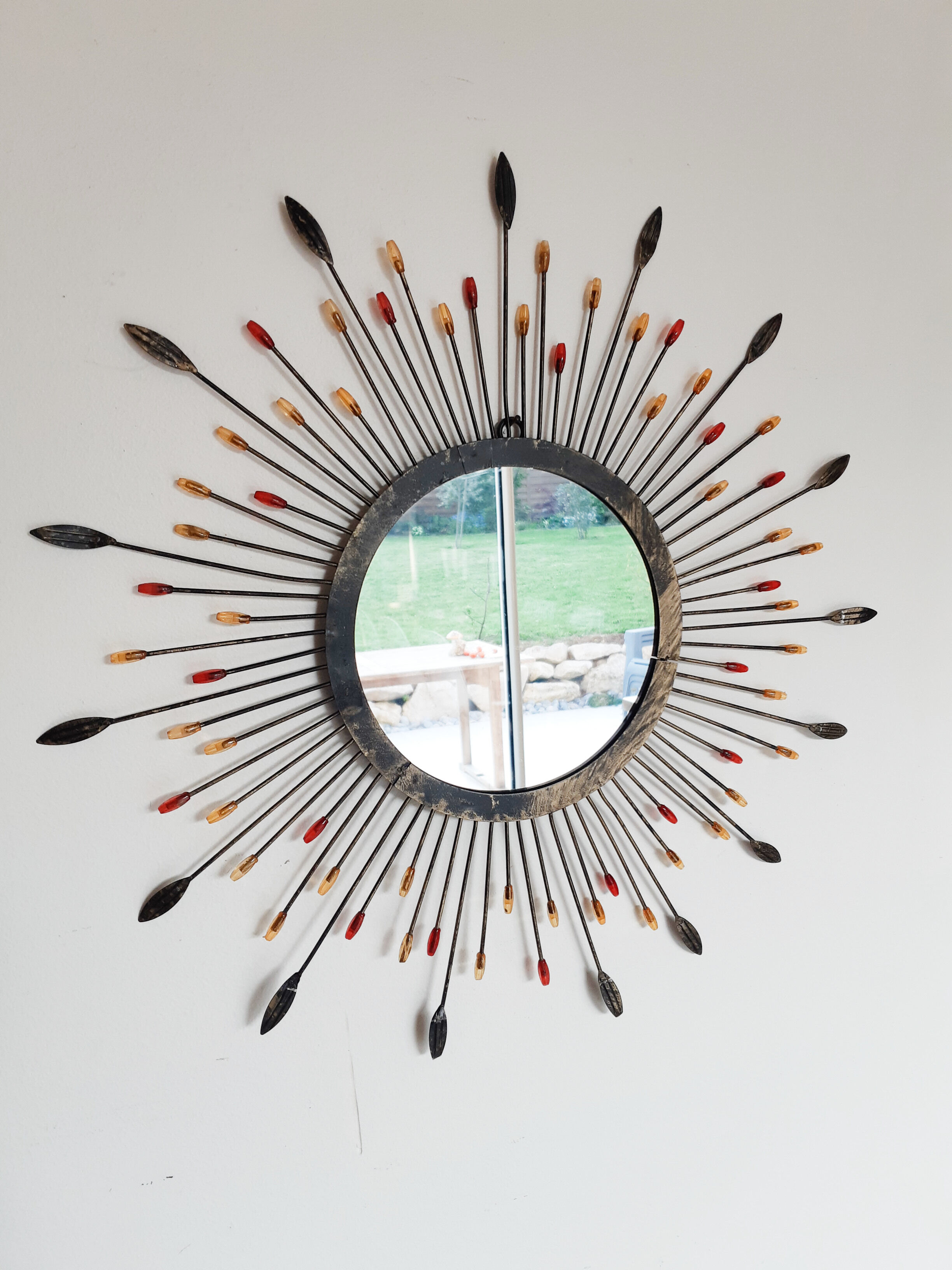 Metal sun mirror , 43 cm