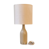 Lampe grès et jute tissée