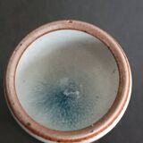 Four stoneware egg cups from Saint Amand pottery by Roger Jacques, vintage.