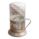 Glass and metal grog mug "Muguette"