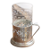 Glass and metal grog mug "Muguette"