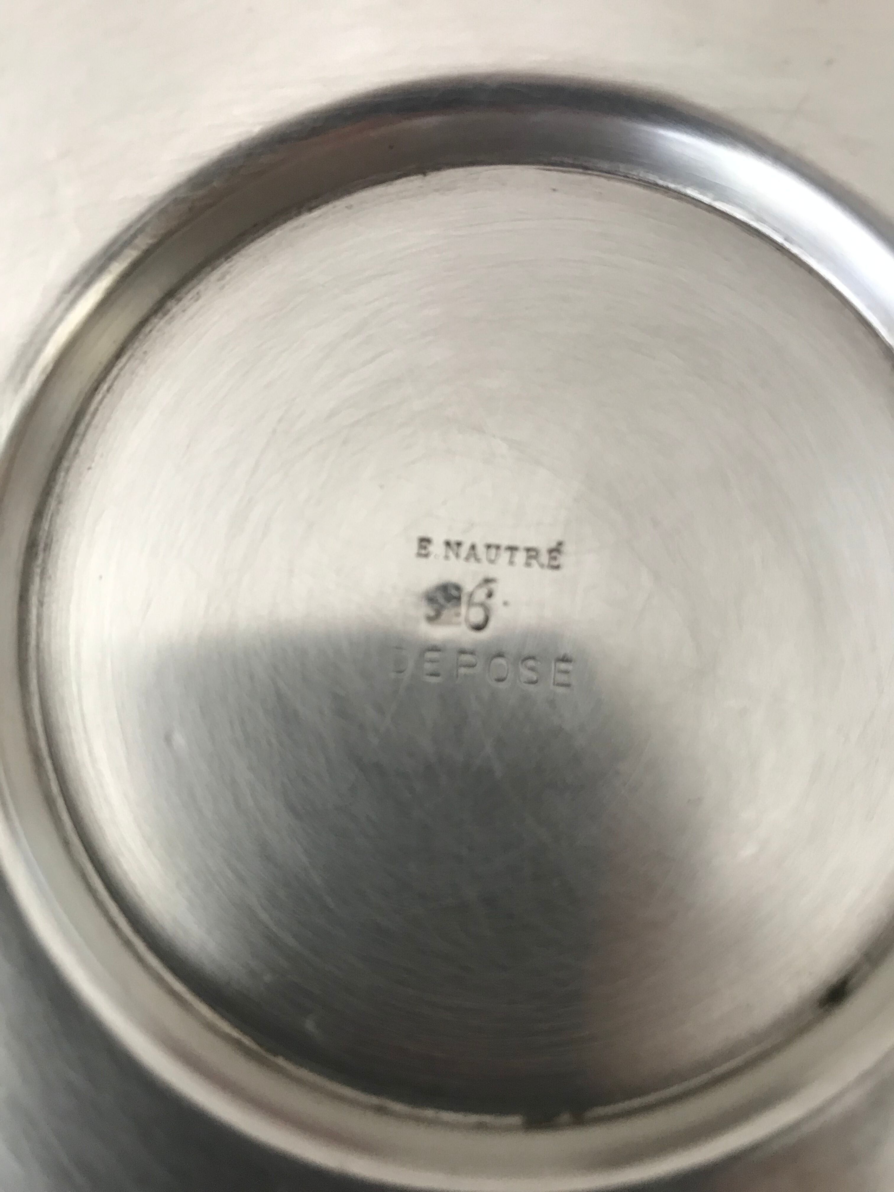 Theapot in silver metal E. nother