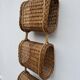 Suspended wicker rattan servant from the 1960s.
