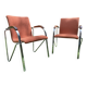 Paire de fauteuils année 70 métal chromé
