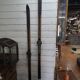 Pair of wooden skis from the 1940s