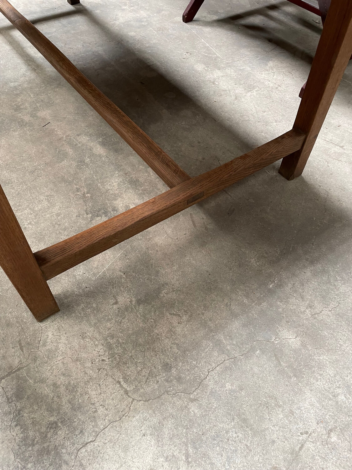 Vintage solid oak farmhouse table 6-8 people