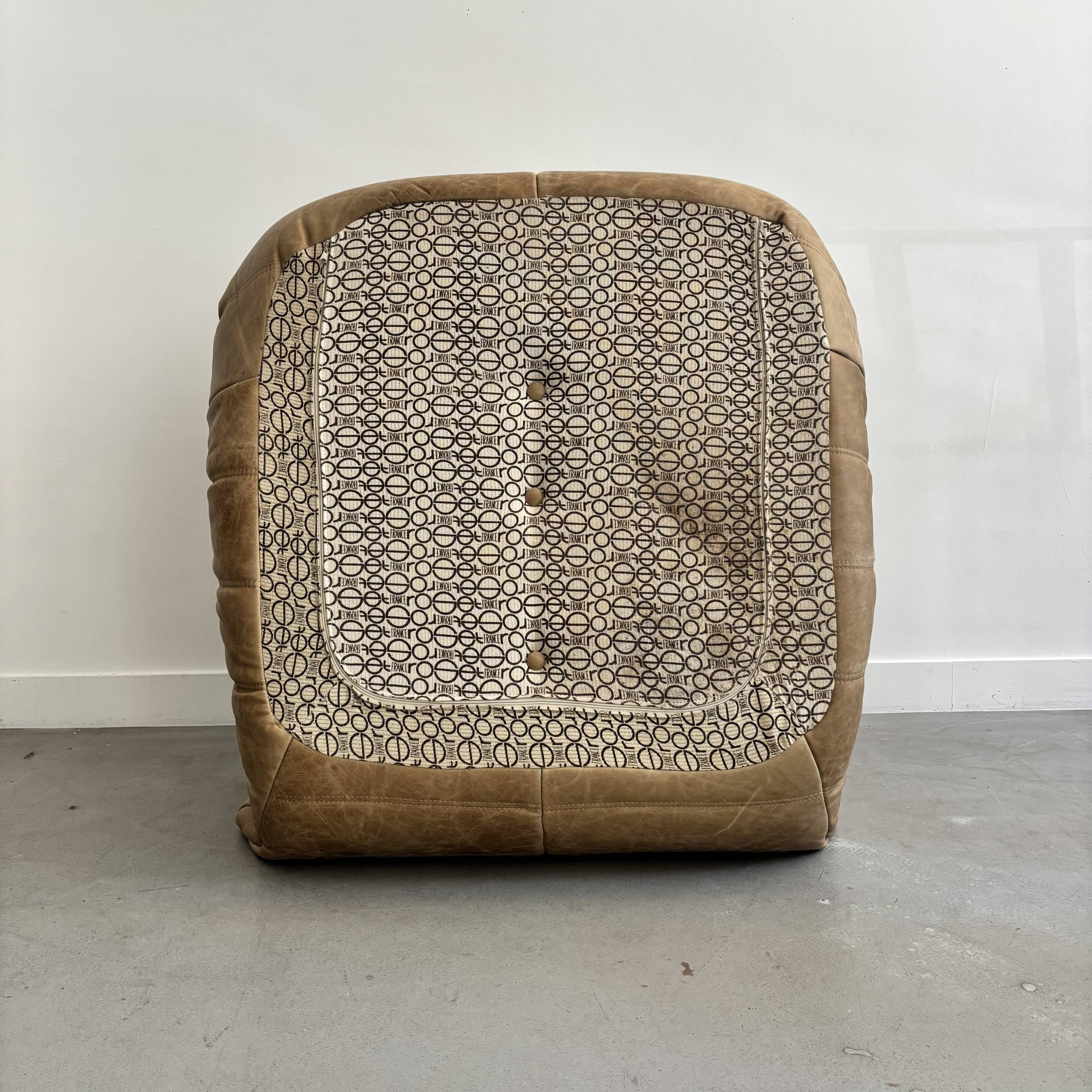 Togo leather armchair by Michel Ducaroy