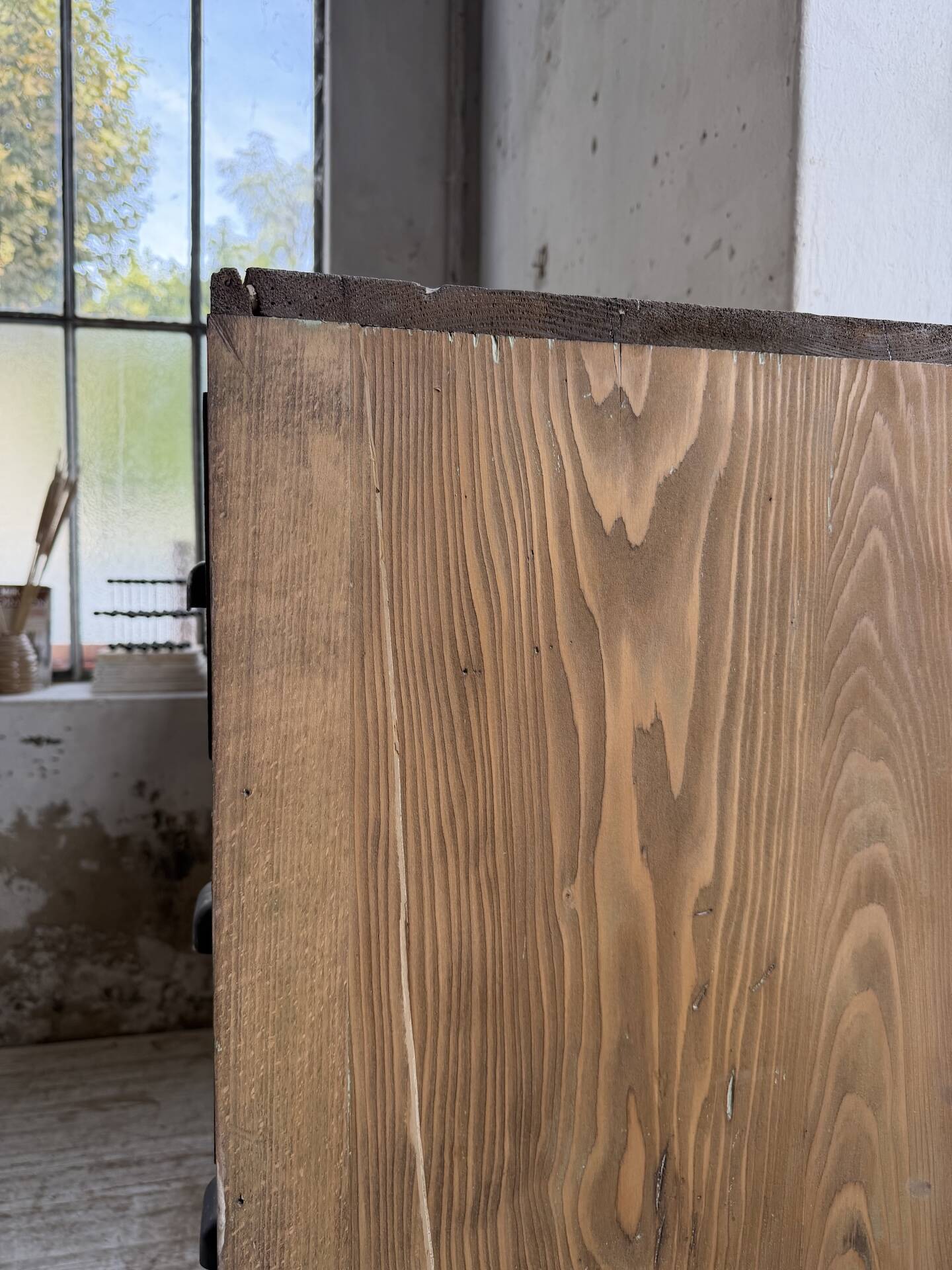 1950s pine workbench XL 160cm
