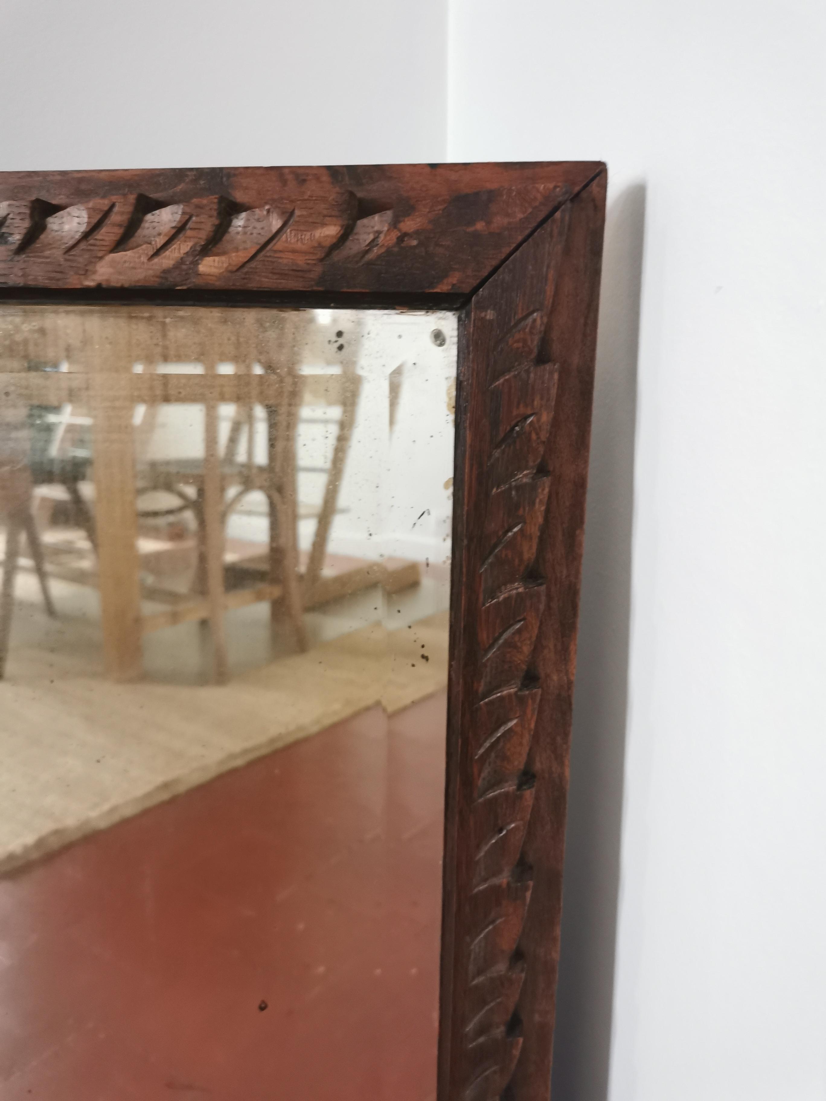 Wooden mirror 74 x 55 cm