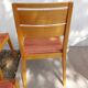 4 cosy chairs, solid wood and fabric