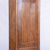 XIXth Century Biedermeier Solid Oak Wardrobe Cabinet, Restored, Czechia, 1830s