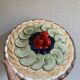 Kiwi slip ceramic pie dish