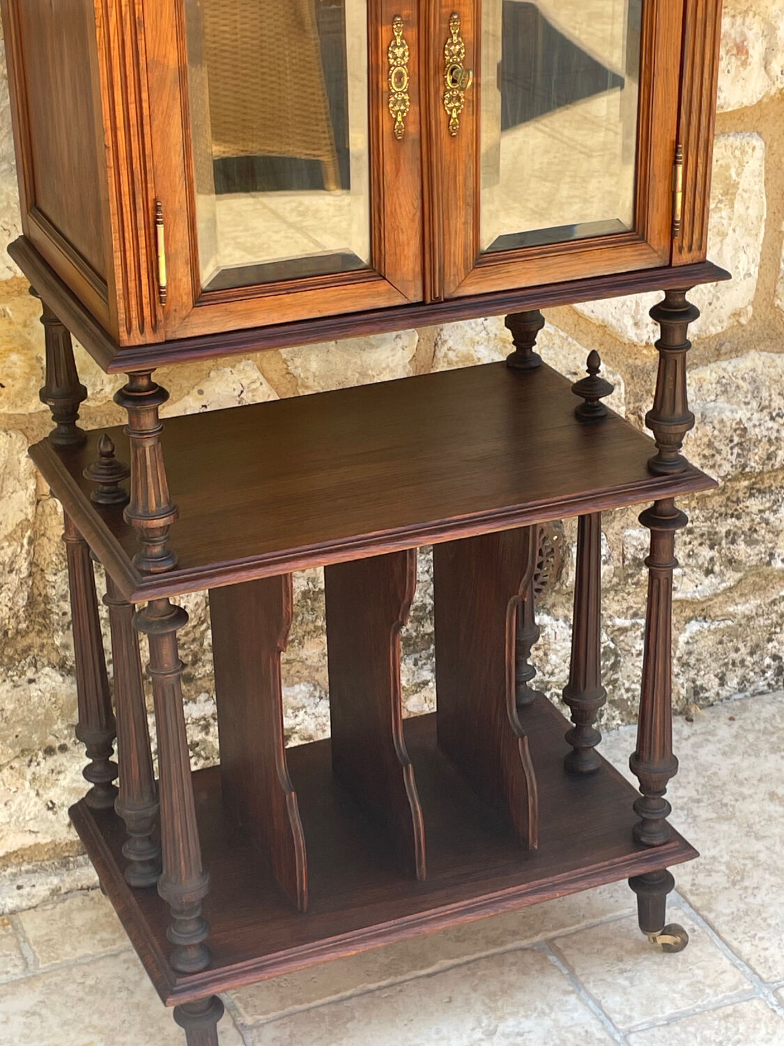 Napoleon III Style Mahogany Music Cabinet