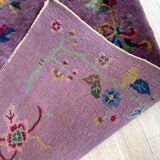 Chinese Art Deco handmade antique carpet 67cm x 124cm) 1920s