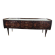 Commode à tiroirs du milieu des années 70 avec plateau en verre