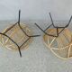 Rohe Noordwole 1950 vintage rattan and metal shell chairs