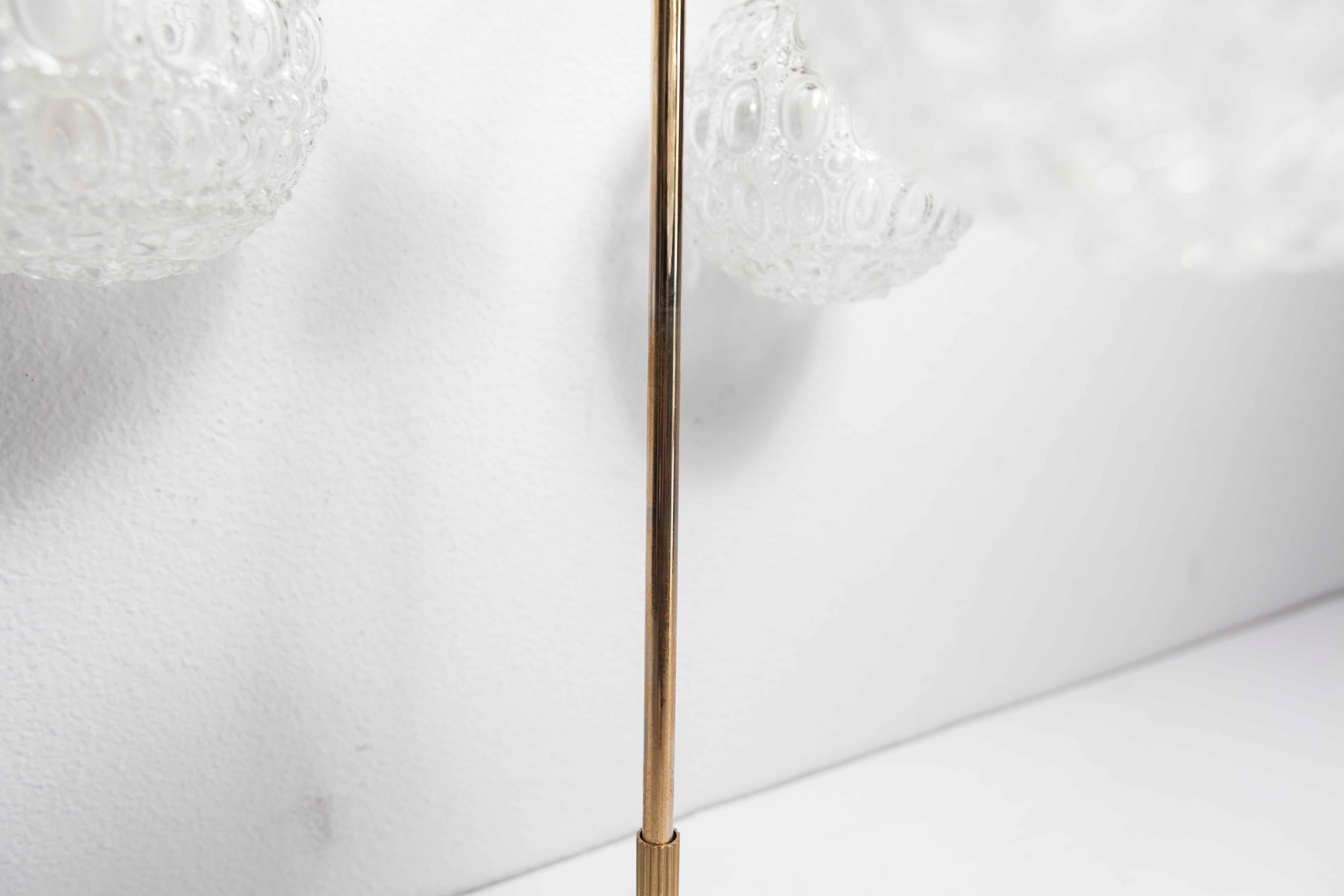 Brass ceiling and glass 3 balls 1960