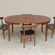 Dining table and 4 chairs by Hans Olsen for Frem Rojle Denmark.