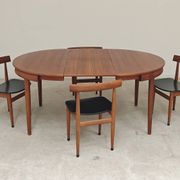 Table de repas et 4 chaises par Hans Olsen pour Frem Rojle  Danemark