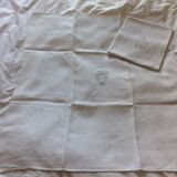 Set of 2 old hand-embroidered napkins