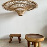 Suspension rattan saucer iron frame D:120 H:60