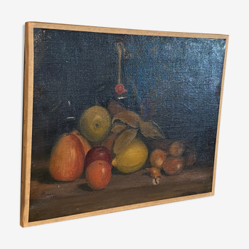 Tableau ancien nature morte 1900