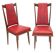 Pair of red Art Deco chairs, 1950