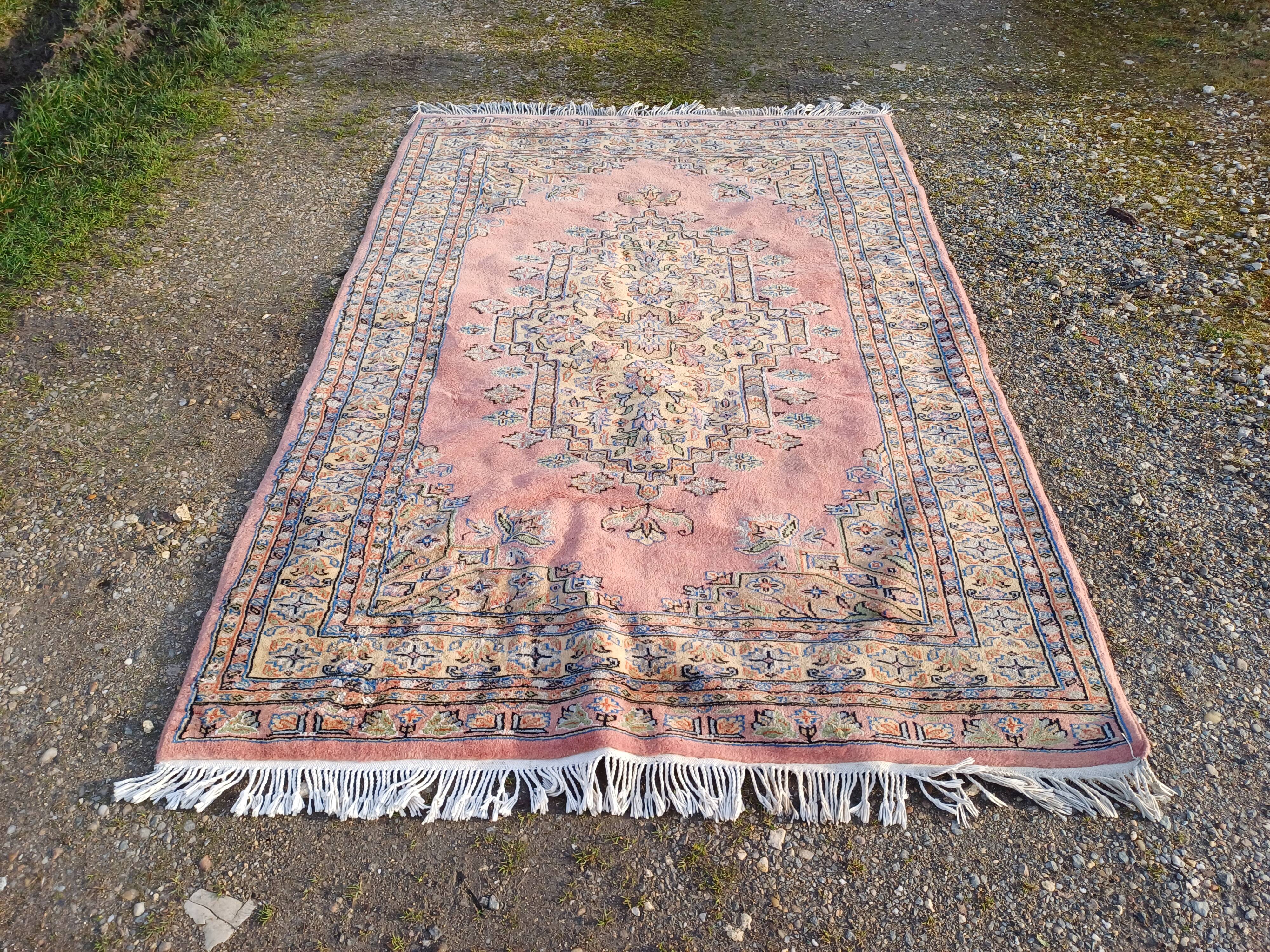 Hand-knotted wool oriental rug
