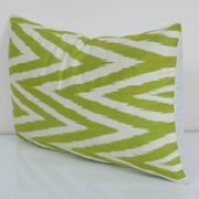 12" x 20" yellow ikat pillow cover, accent pillow ikat fabric central asian tajik ikat