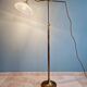 Brass and grooved glass floor lamp in Art Deco style