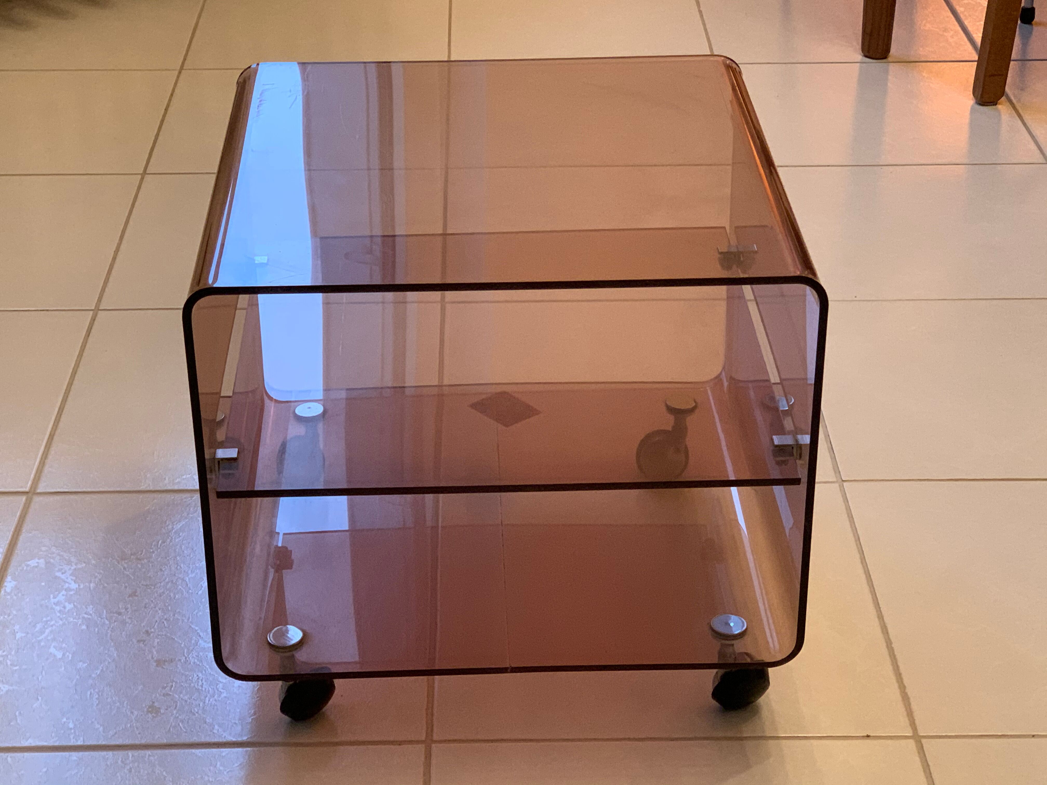 Smoked plexiglas rolling bar 70