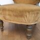 Fauteuil chauffeuse Napoléon III velours vieil or