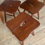 Ercol vintage solid teak stool