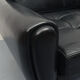 Chaise en cuir pivotant des années 1960 en noir