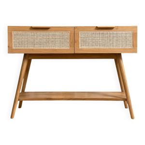 Console Taro en teck - cannage