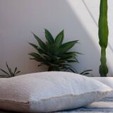 Recycled cotton handmade rug - Grey and white