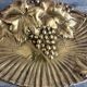 Superb antique brass tray with Art Nouveau grapes.
