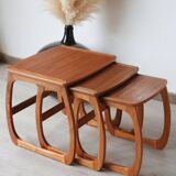 Vintage Teak Nesting Tables – 1960s Design | Nathan Furniture