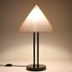 Big black Hustadt table lamp with pointed shade / 1970s / 1980s / postmodern design