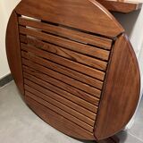 Guéridon, table ronde en bois Bubinga verni par Triconfort