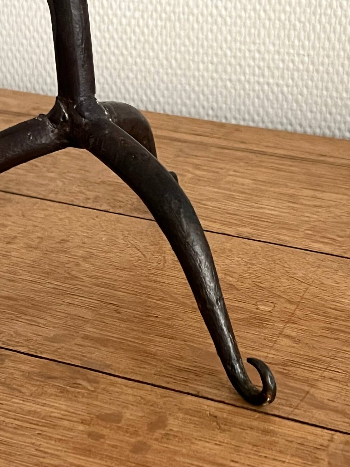Brutaliser 5-branched mid century wrought iron candlestick – unique piece