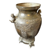 Vase balustre chinois en bronze