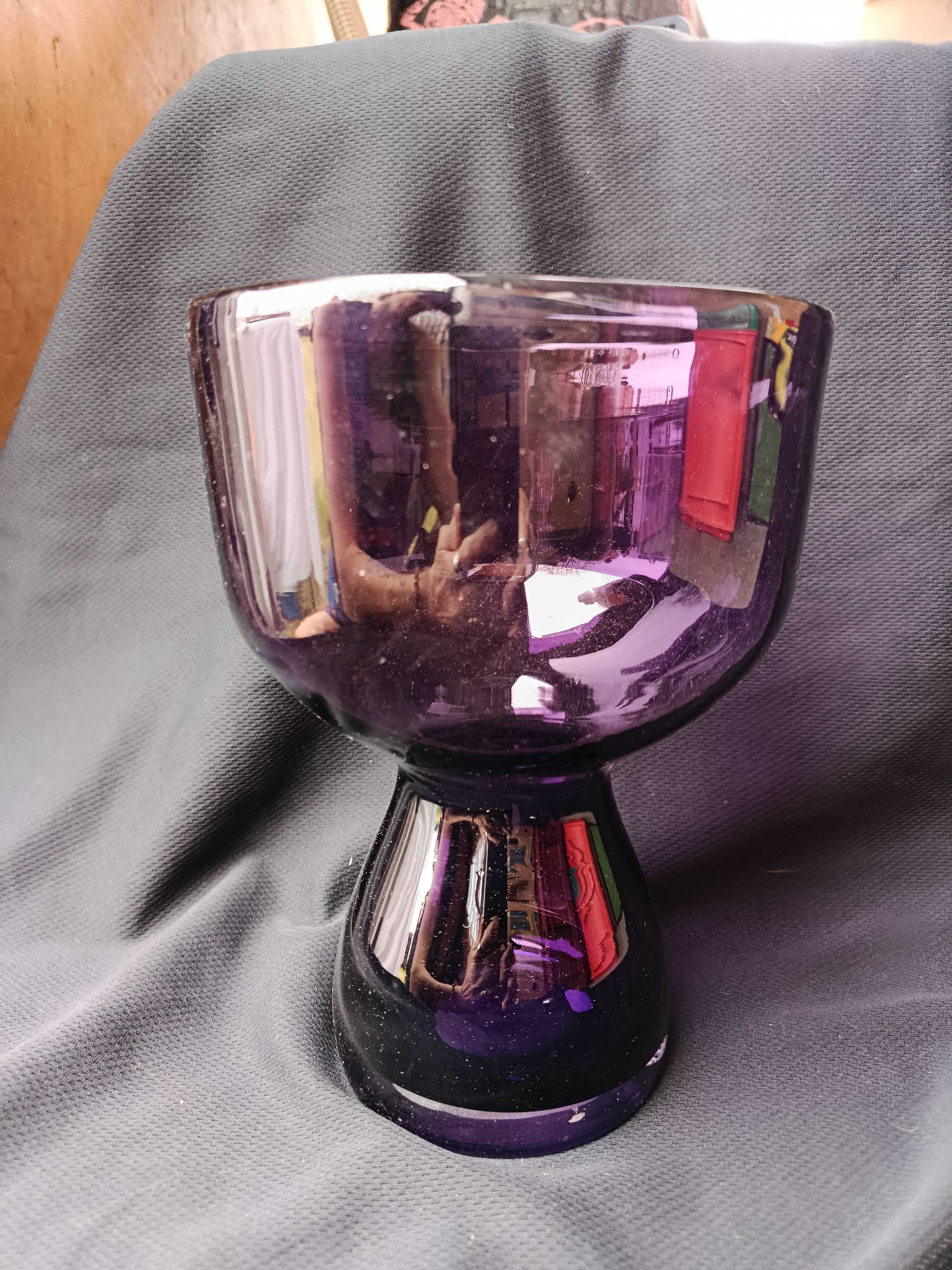 Purple glass vase
