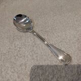 Silver-plated consommé spoon by Christofle Malmaison silversmiths, 16.1cm