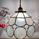 Vintage lampshade suspension in mother-of-pearl and brass