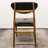 6 Teak chairs with oval back