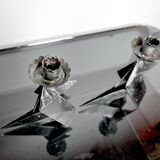 Pair of candlesticks "birds", folk art, Denmark, 1970